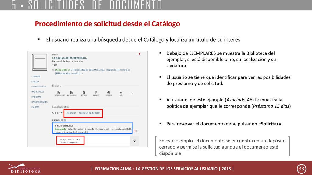 | FORMACIÓN ALMA : LA GESTIÓN DE LOS SERVICIOS AL USUARIO | 2018 |
