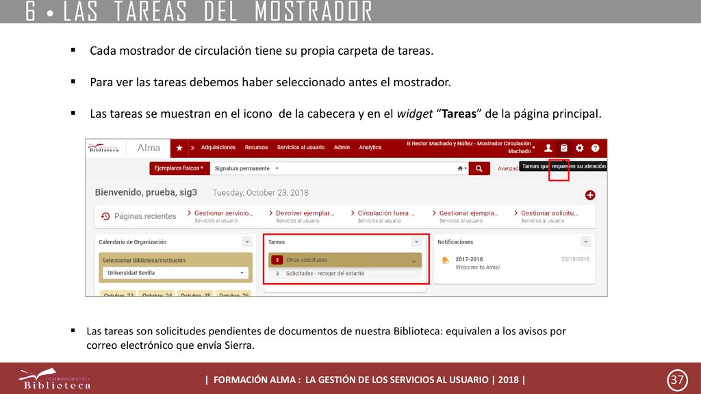| FORMACIÓN ALMA : LA GESTIÓN DE LOS SERVICIOS AL USUARIO | 2018 |