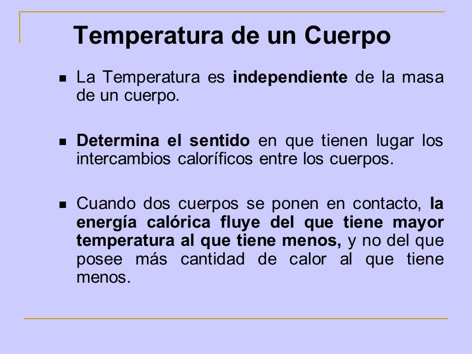Temperatura de un Cuerpo