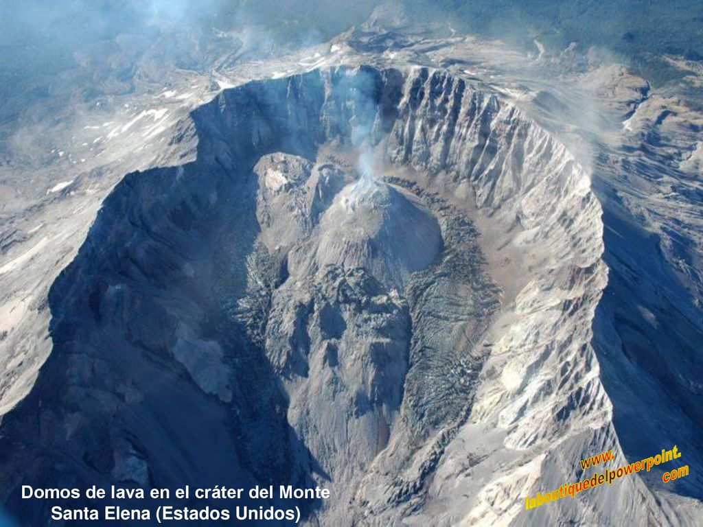 Domos de lava en el cráter del Monte Santa Elena (Estados Unidos)