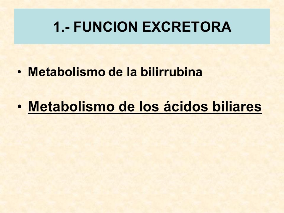 Metabolismo de los ácidos biliares