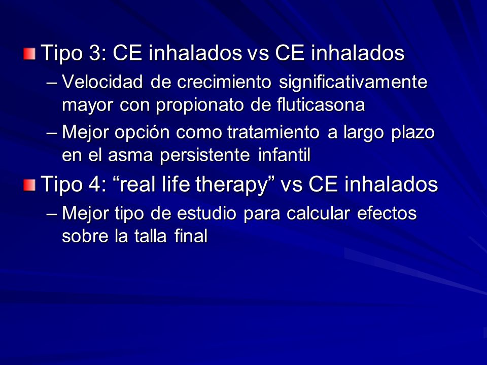 Tipo 3: CE inhalados vs CE inhalados