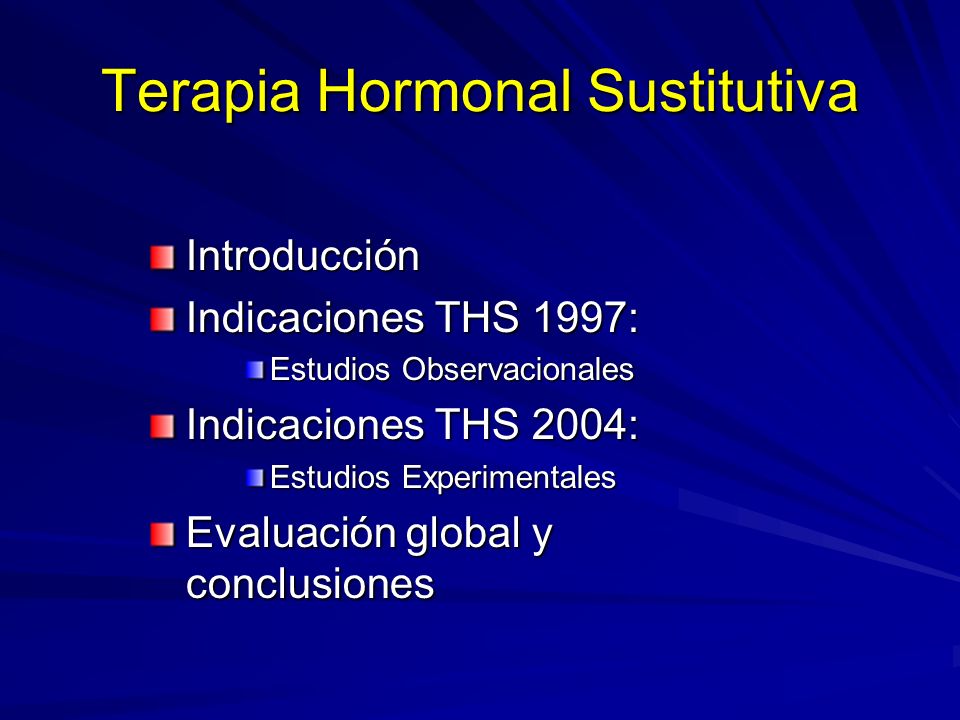 Terapia Hormonal Sustitutiva