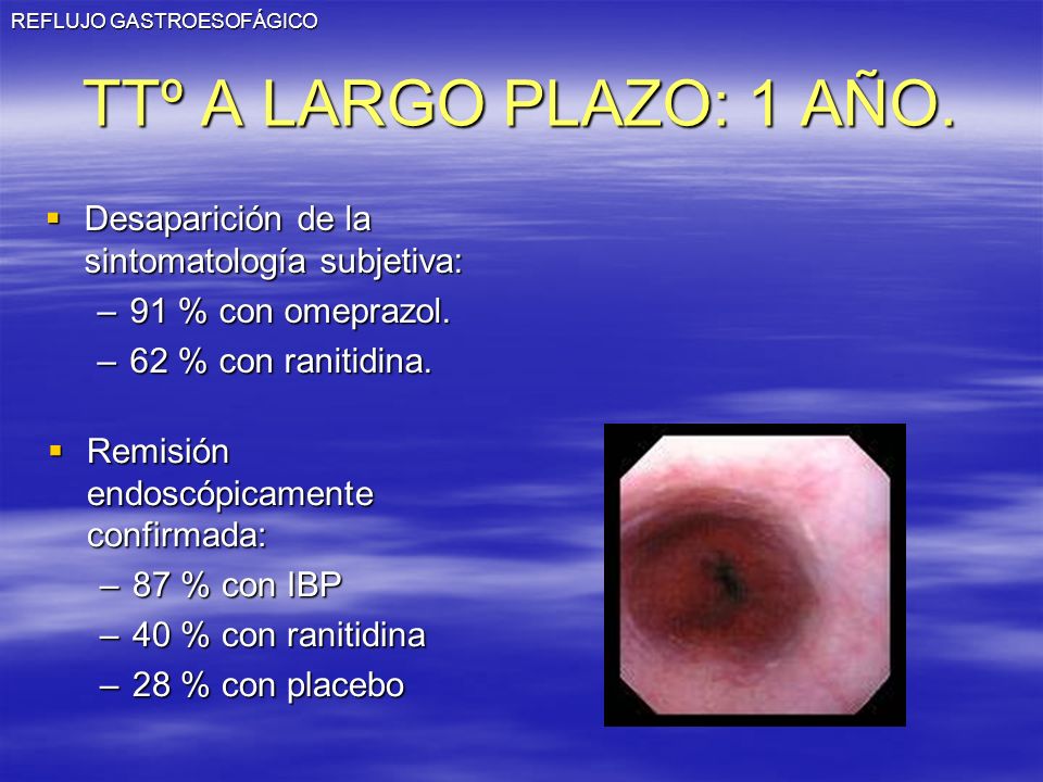TTº A LARGO PLAZO: 1 AÑO. Desaparición de la sintomatología subjetiva: