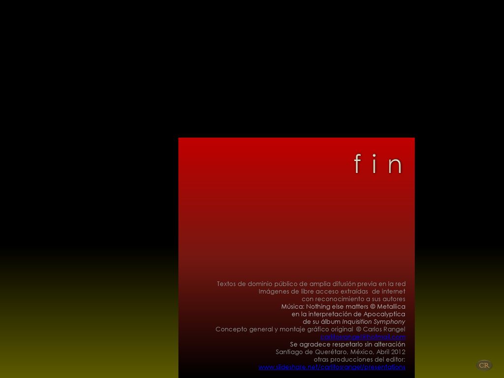 f i n Textos de dominio público de amplia difusión previa en la red