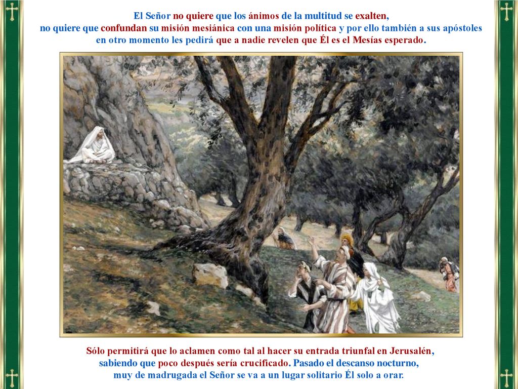 El Señor no quiere que los ánimos de la multitud se exalten,