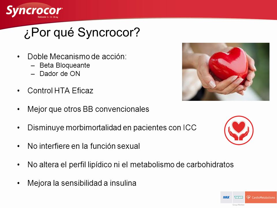 ¿Por qué Syncrocor Doble Mecanismo de acción: Control HTA Eficaz