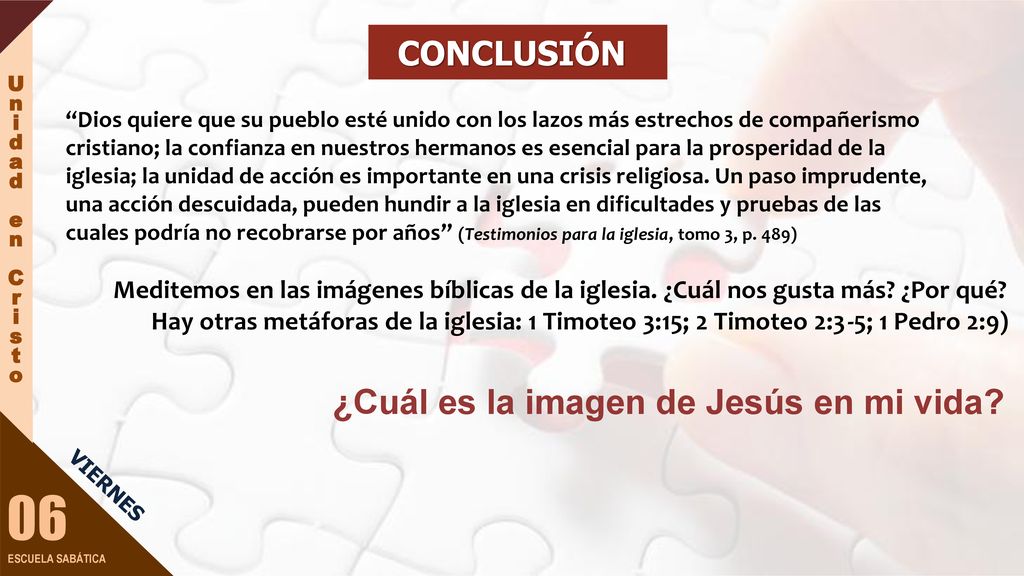 06 ¿Cuál es la imagen de Jesús en mi vida CONCLUSIÓN