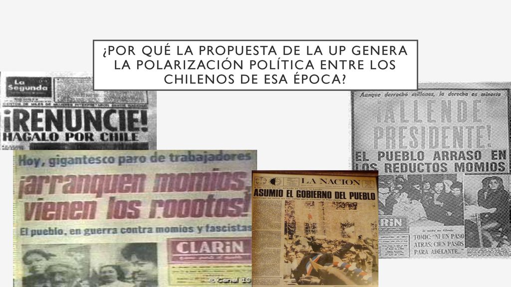¿Por qué la propuesta de la UP genera la polarización política entre los chilenos de esa época
