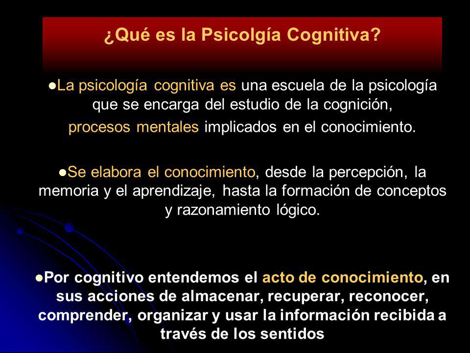 ¿Qué es la Psicolgía Cognitiva