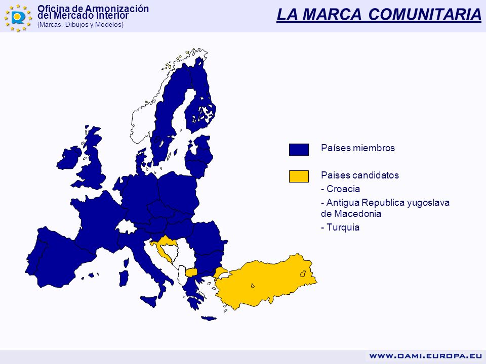 LA MARCA COMUNITARIA Países miembros Paises candidatos - Croacia
