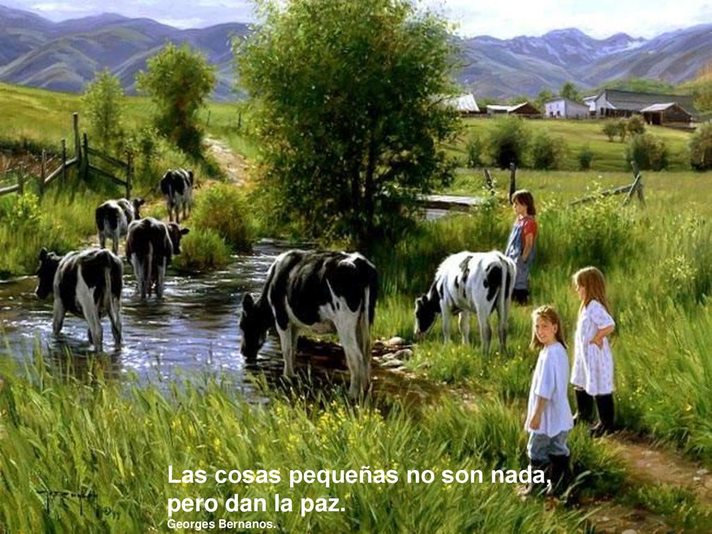 Las cosas pequeñas no son nada, pero dan la paz.