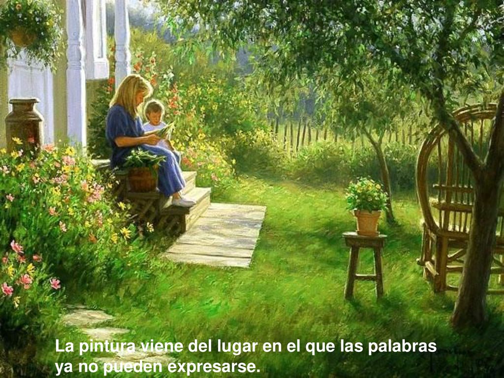 La pintura viene del lugar en el que las palabras