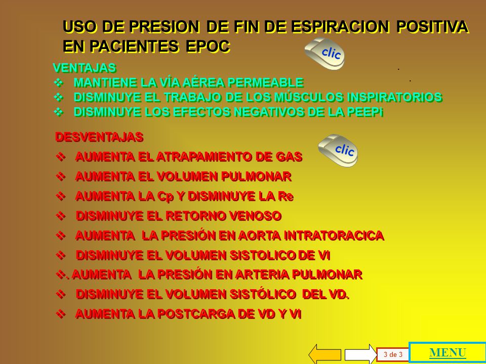 USO DE PRESION DE FIN DE ESPIRACION POSITIVA EN PACIENTES EPOC