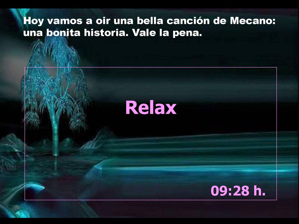 Hoy vamos a oir una bella canción de Mecano: una bonita historia