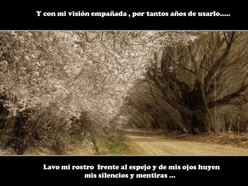 Y con mi visión empañada , por tantos años de usarlo…..
