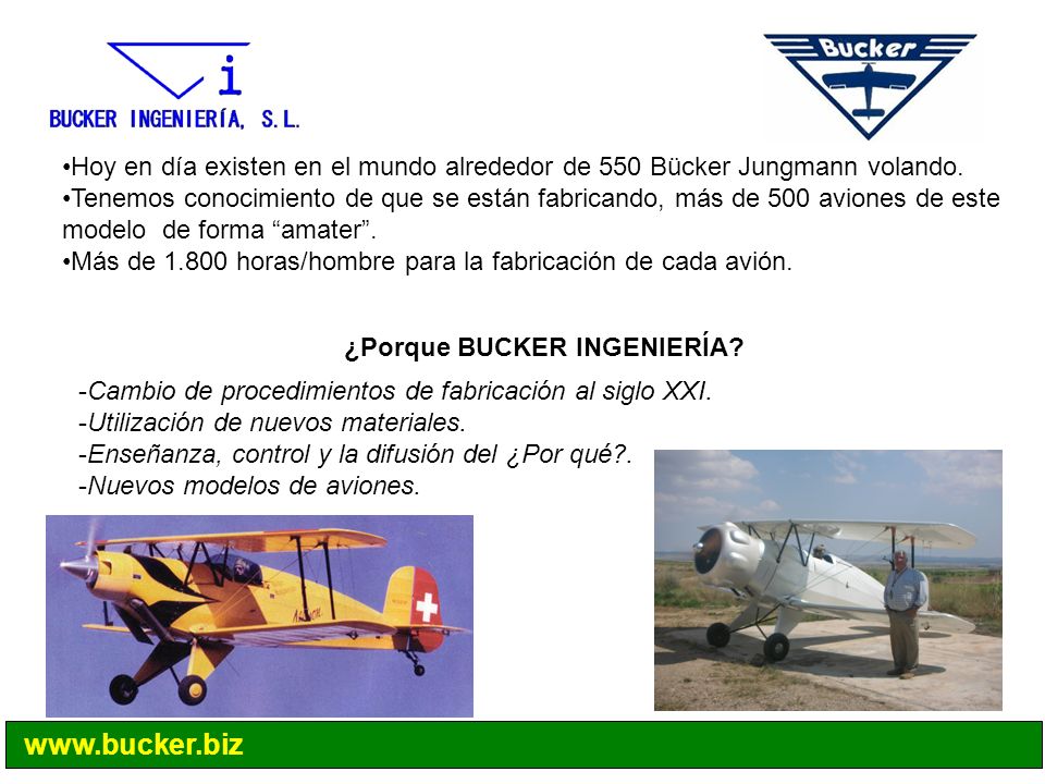 Hoy en día existen en el mundo alrededor de 550 Bücker Jungmann volando.