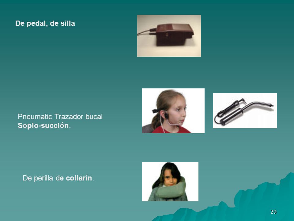 De pedal, de silla Pneumatic Trazador bucal Soplo-succión. De perilla de collarín.