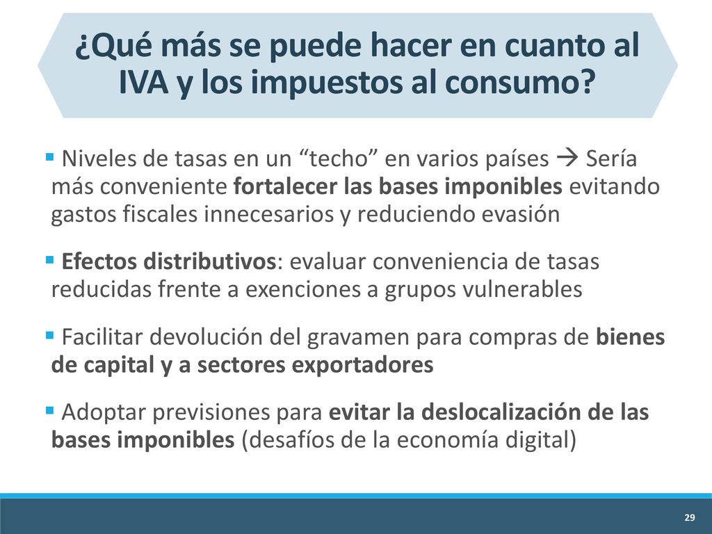 ¿Qué más se puede hacer en cuanto al IVA y los impuestos al consumo