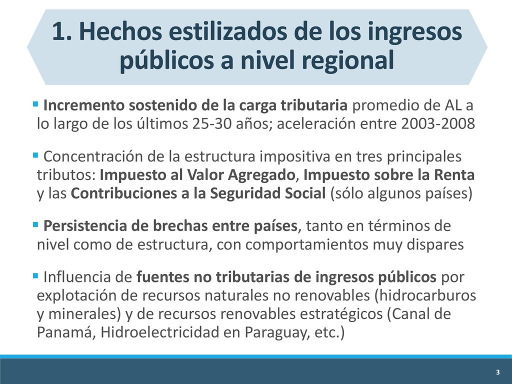 1. Hechos estilizados de los ingresos públicos a nivel regional