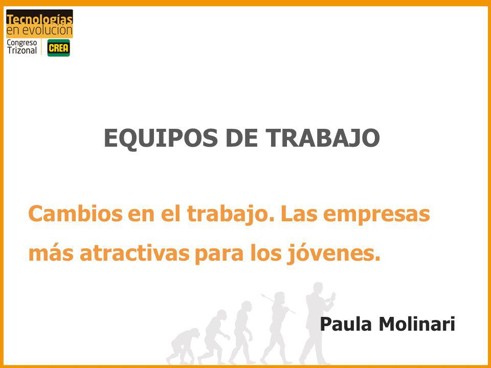 EQUIPOS DE TRABAJO Cambios en el trabajo. Las empresas más atractivas para los jóvenes.