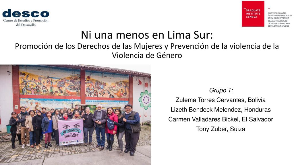 Ni una menos en Lima Sur: Promoción de los Derechos de las Mujeres y Prevención de la violencia de la Violencia de Género