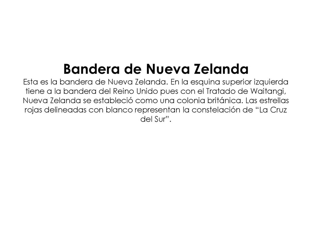 Bandera de Nueva Zelanda Esta es la bandera de Nueva Zelanda