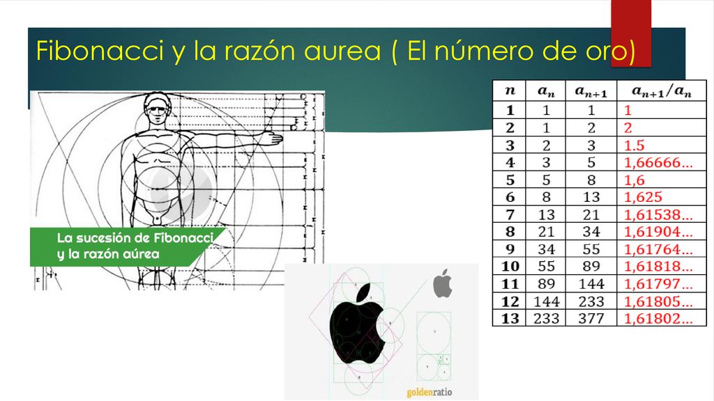 Fibonacci y la razón aurea ( El número de oro)