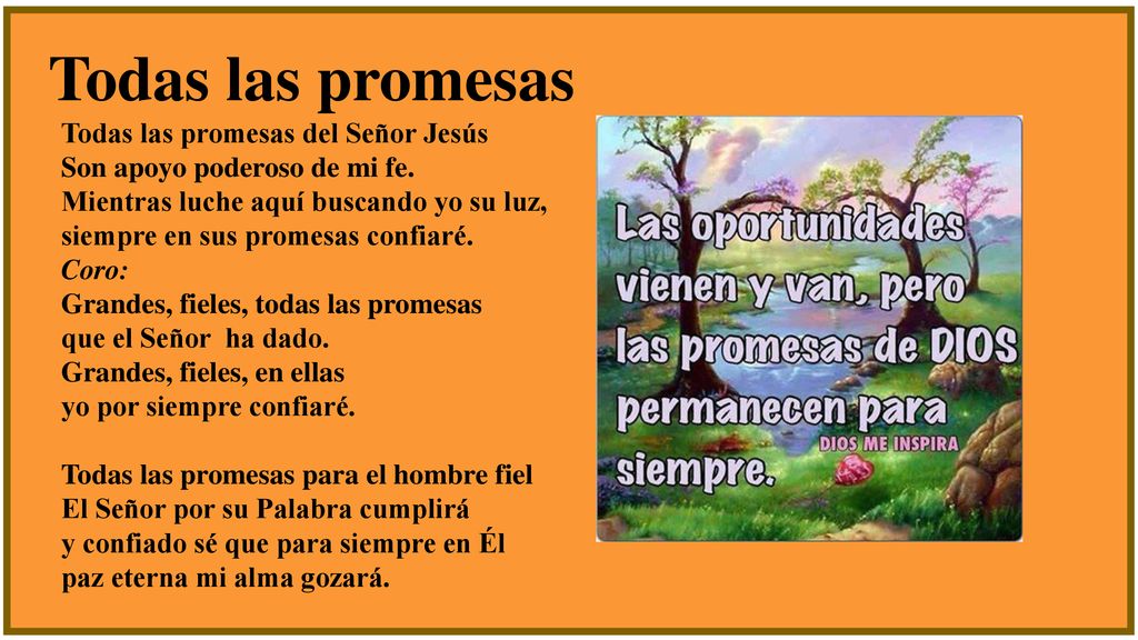 Todas las promesas Todas las promesas del Señor Jesús