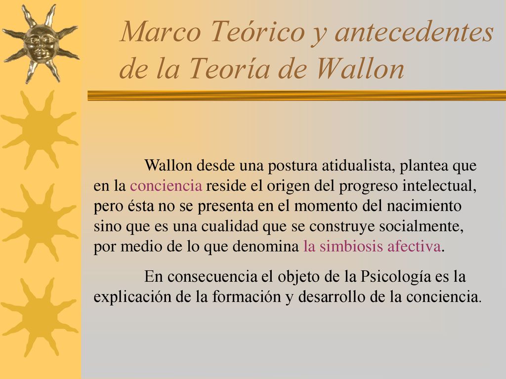 Marco Teórico y antecedentes de la Teoría de Wallon