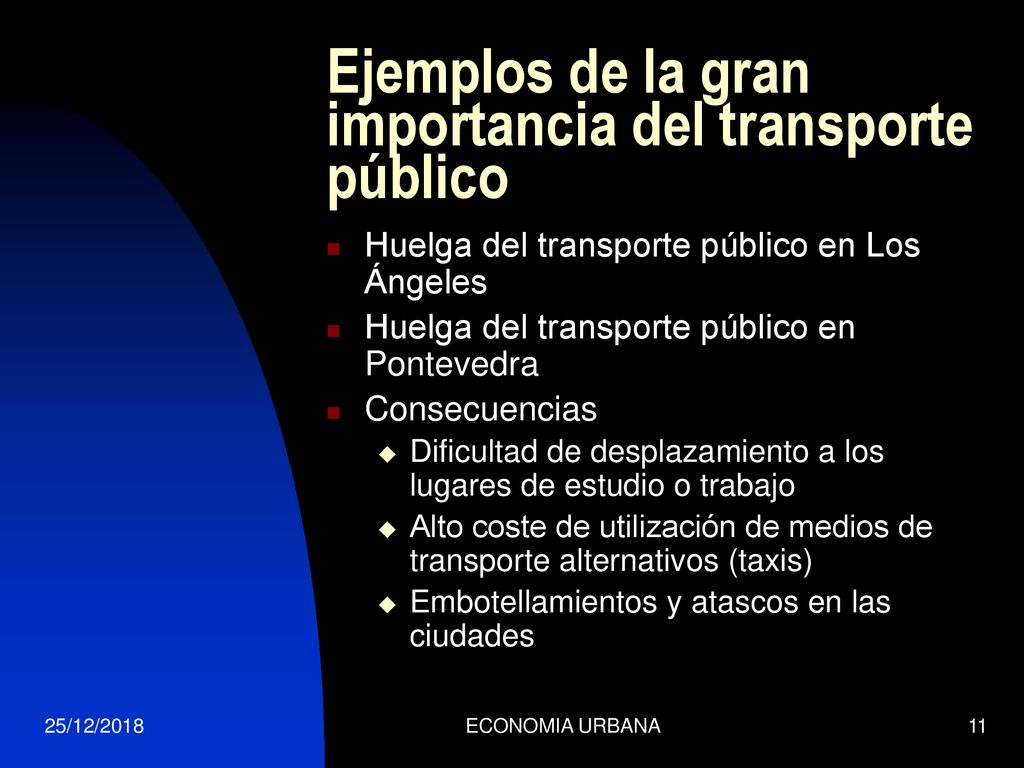 Ejemplos de la gran importancia del transporte público