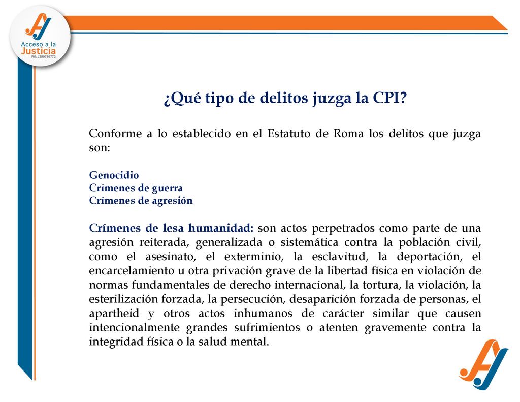 ¿Qué tipo de delitos juzga la CPI