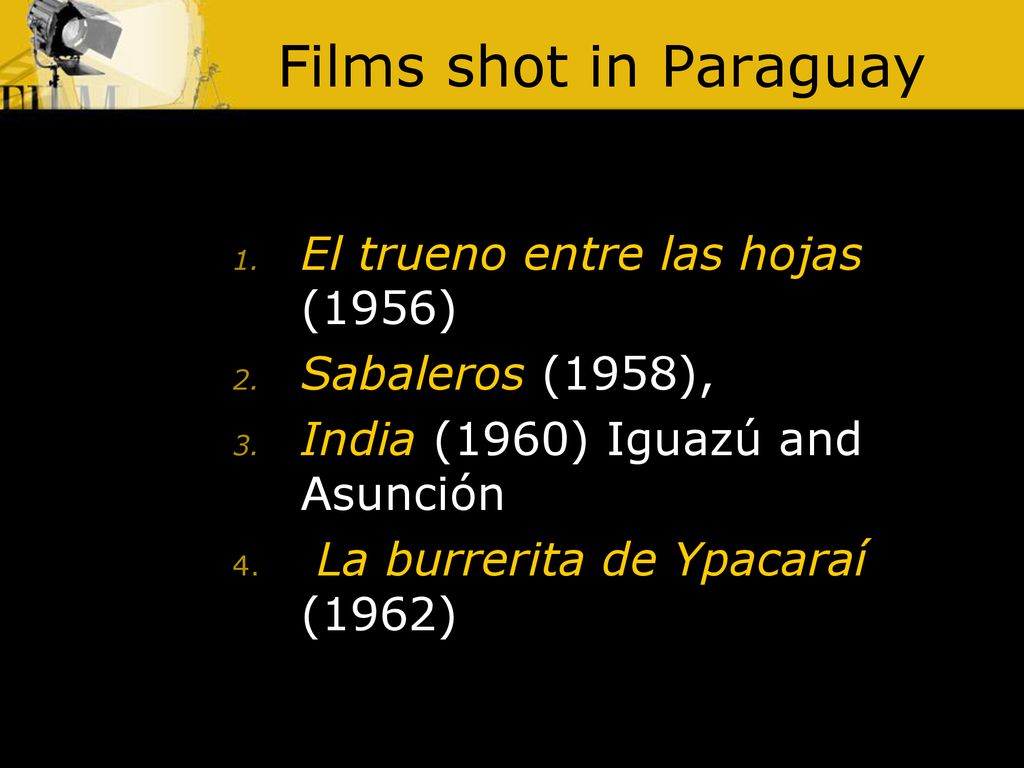 Films shot in Paraguay El trueno entre las hojas (1956)