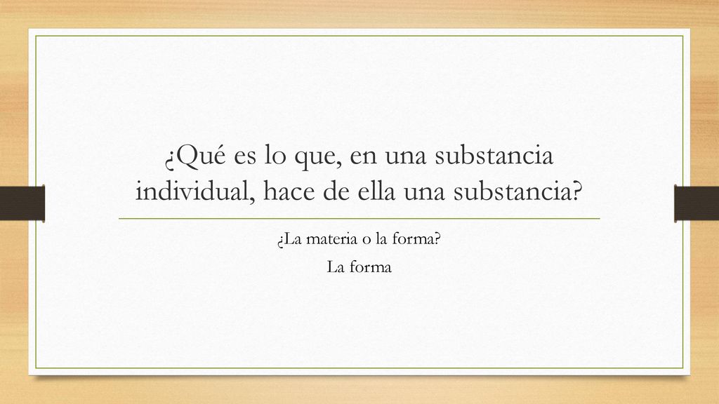 ¿Qué es lo que, en una substancia individual, hace de ella una substancia