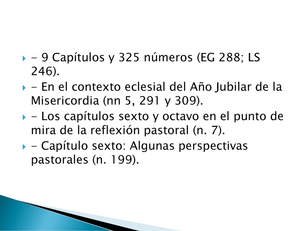 - 9 Capítulos y 325 números (EG 288; LS 246).