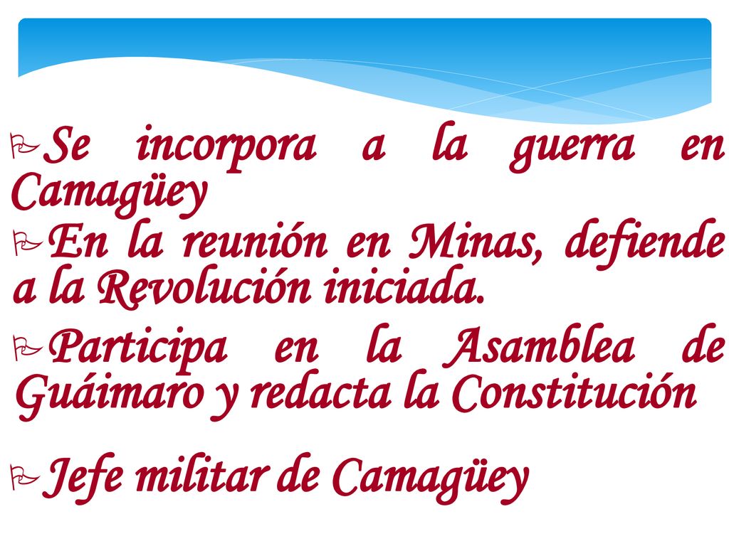 Se incorpora a la guerra en Camagüey