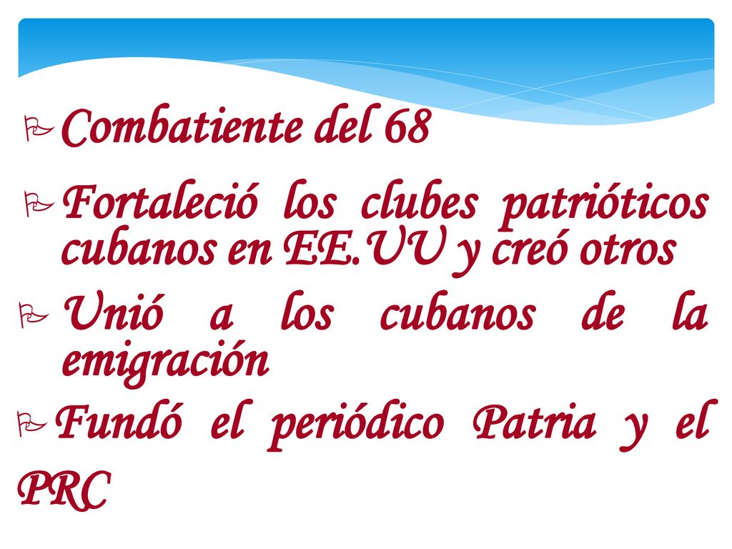 Combatiente del 68 Fortaleció los clubes patrióticos cubanos en EE.UU y creó otros. Unió a los cubanos de la emigración.