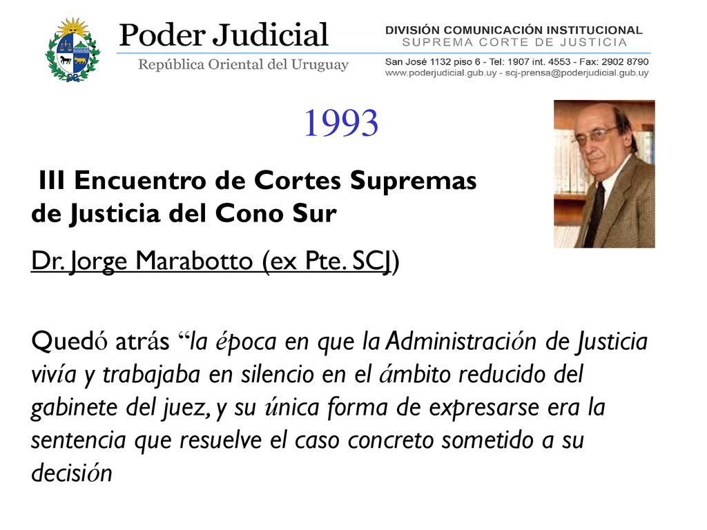 1993 III Encuentro de Cortes Supremas de Justicia del Cono Sur