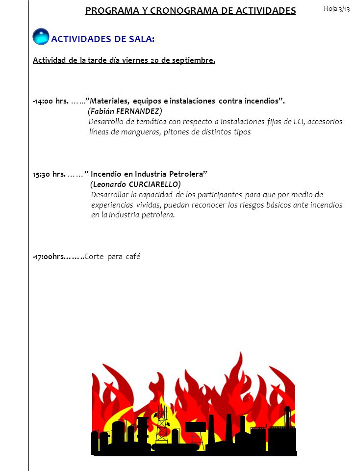 PROGRAMA Y CRONOGRAMA DE ACTIVIDADES