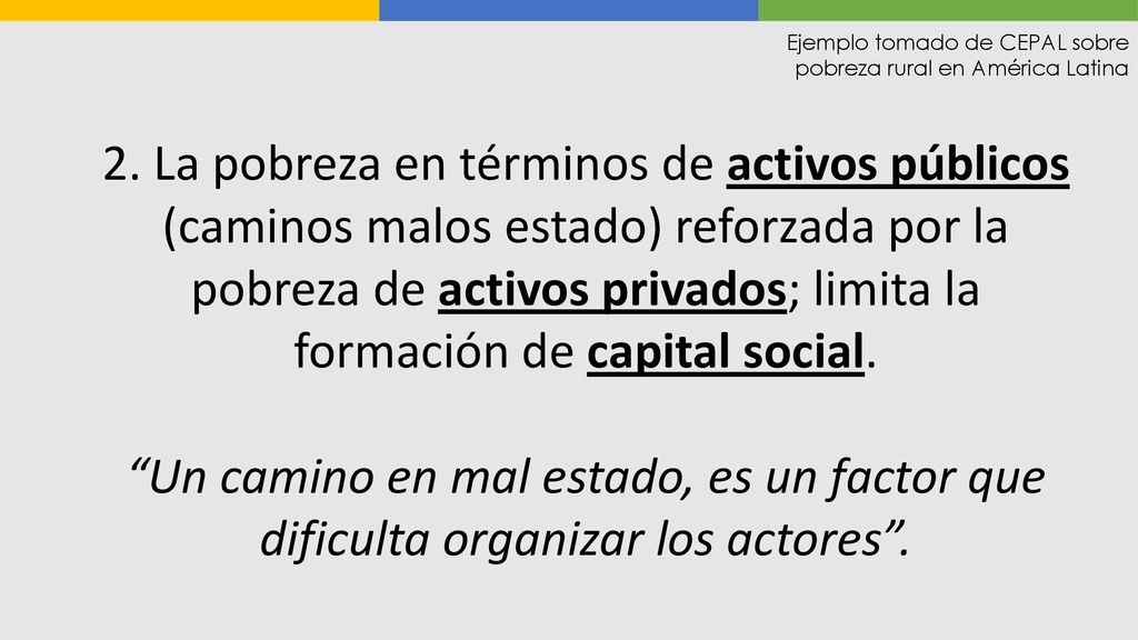 Ejemplo tomado de CEPAL sobre pobreza rural en América Latina
