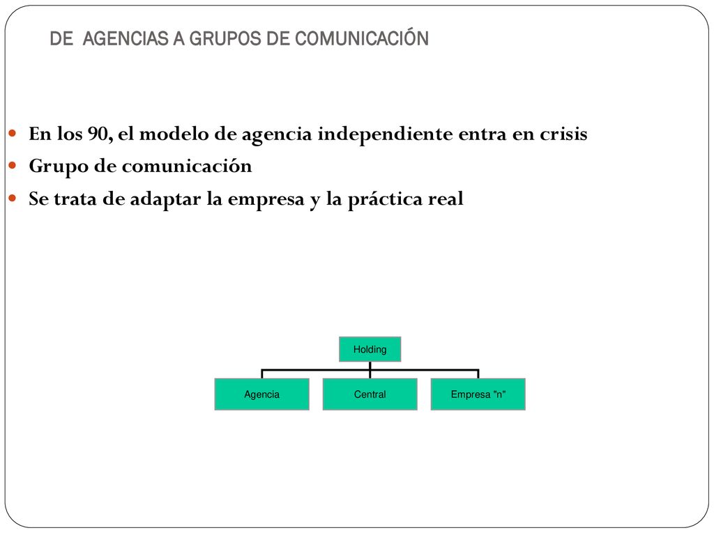 En los 90, el modelo de agencia independiente entra en crisis