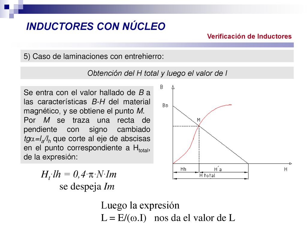 Obtención del H total y luego el valor de I