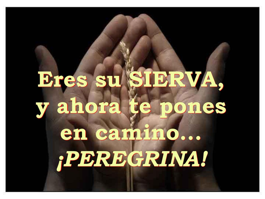 Eres su SIERVA, y ahora te pones en camino... ¡PEREGRINA!