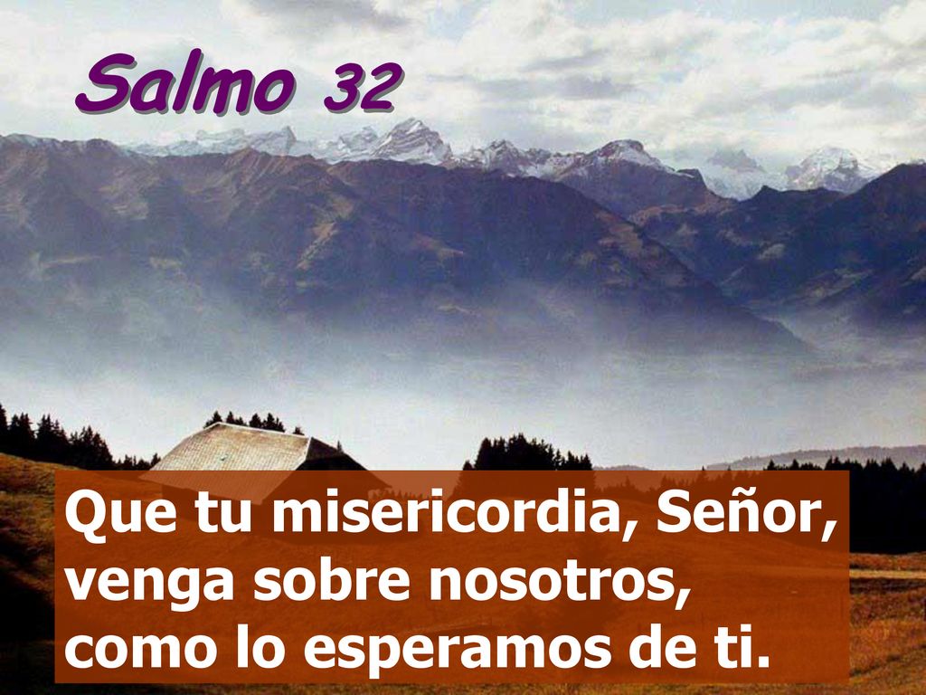 Salmo 32 Que tu misericordia, Señor, venga sobre nosotros, como lo esperamos de ti.