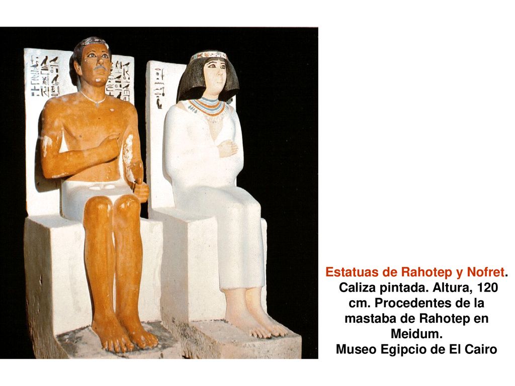 Estatuas de Rahotep y Nofret. Caliza pintada. Altura, 120 cm