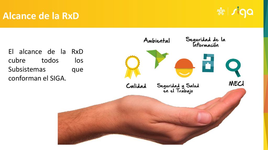 Alcance de la RxD El alcance de la RxD cubre todos los Subsistemas que conforman el SIGA.