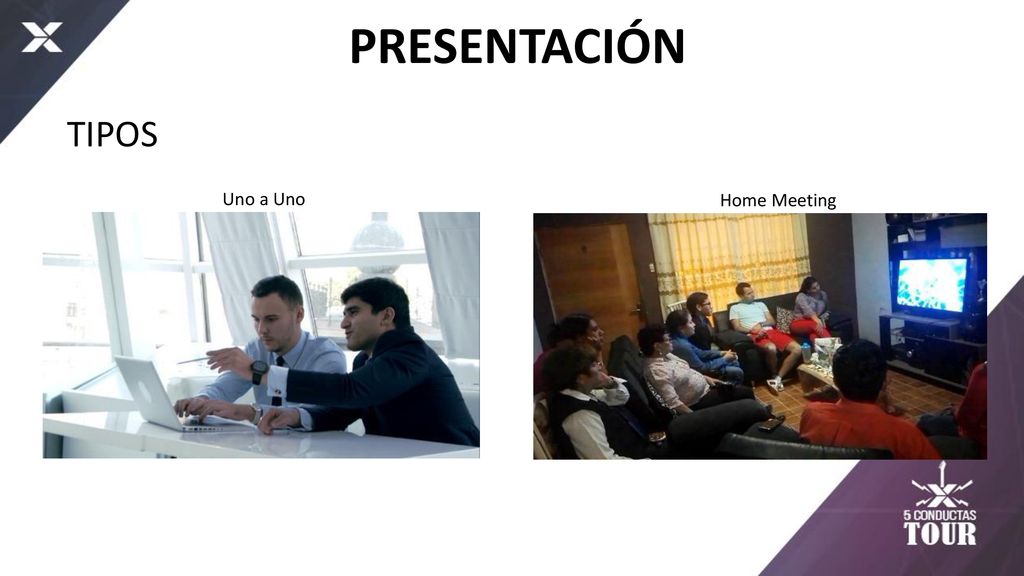 PRESENTACIÓN TIPOS Uno a Uno Home Meeting