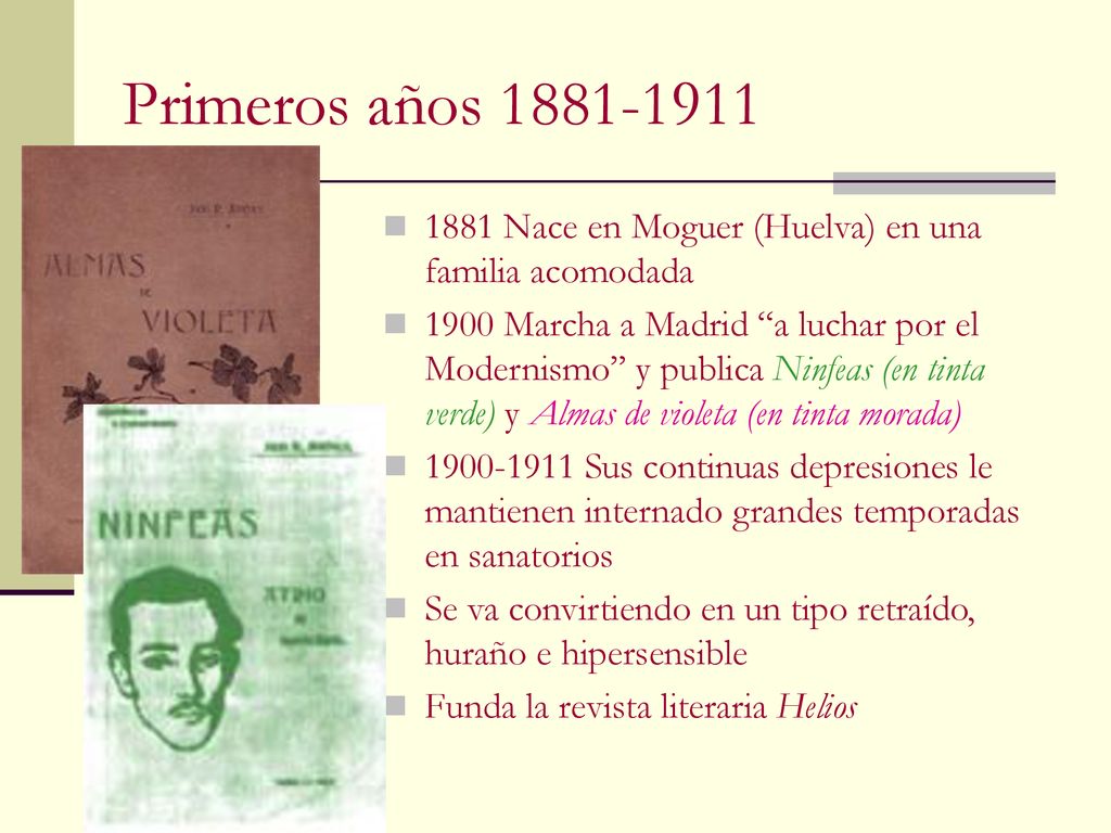 Primeros años Nace en Moguer (Huelva) en una familia acomodada.