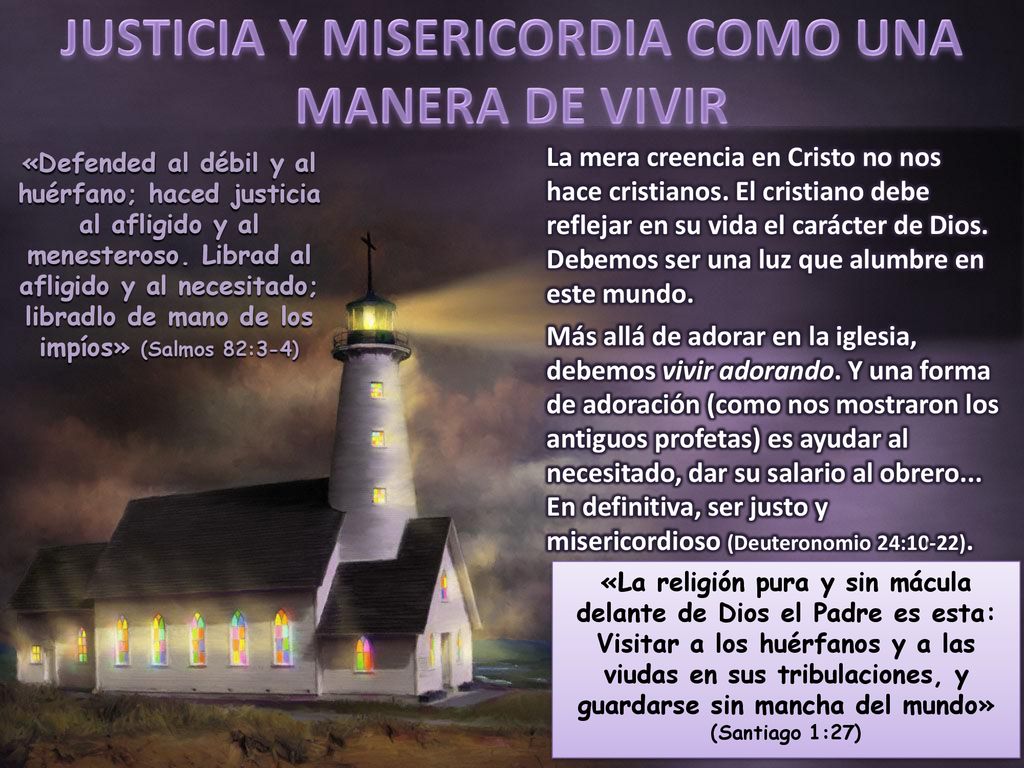 JUSTICIA Y MISERICORDIA COMO UNA MANERA DE VIVIR