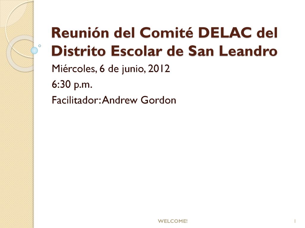 Reunión del Comité DELAC del Distrito Escolar de San Leandro